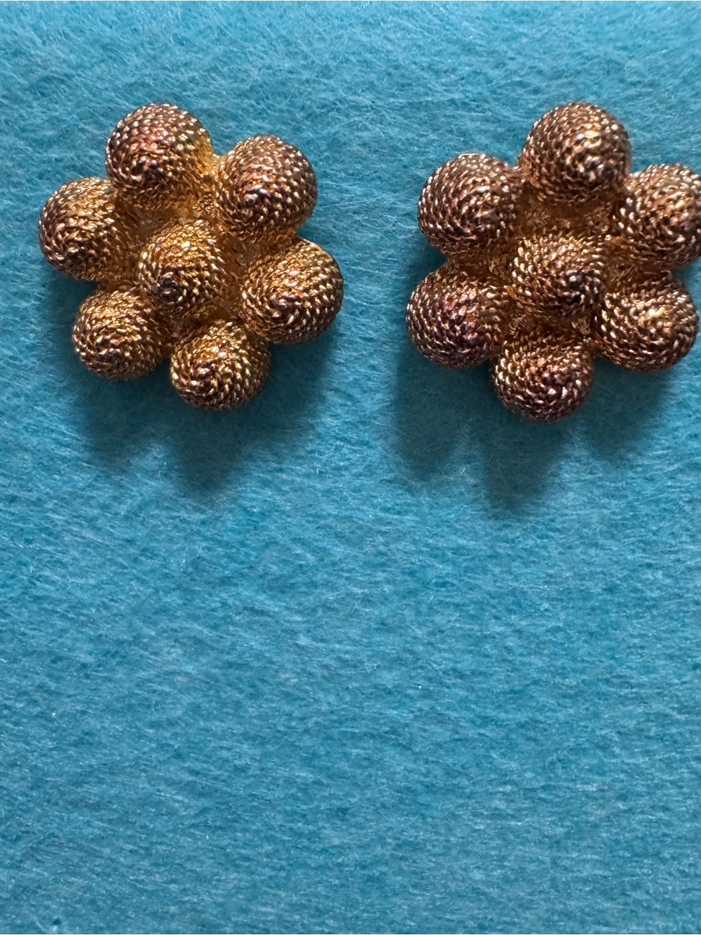 Gold Cluster Vintage Earrings